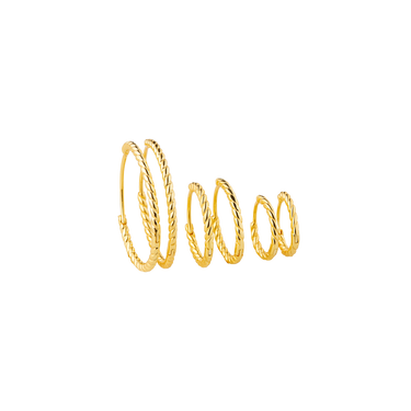 Curly Hoops 18k Gelbgold